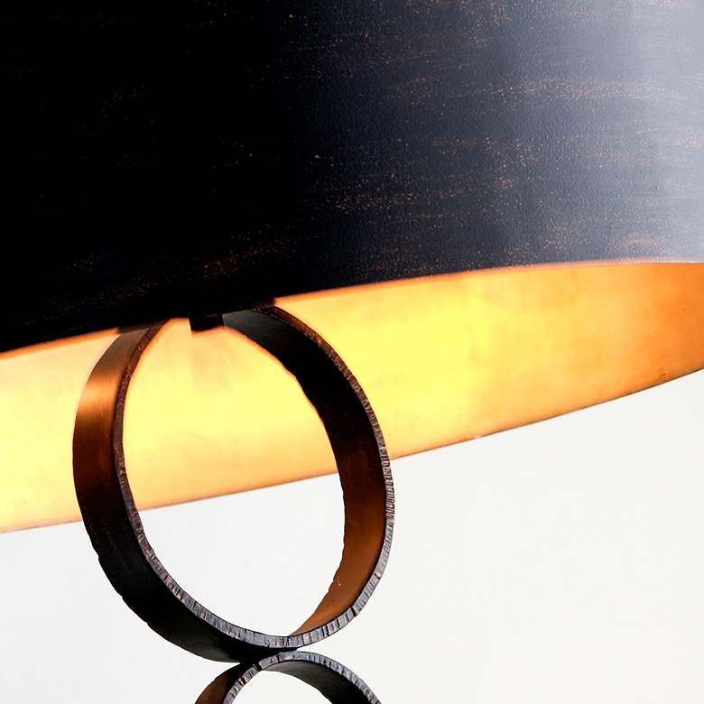 Image 4 Rivington 26" Wide Charred Copper Modern Drum Pendant Light more views