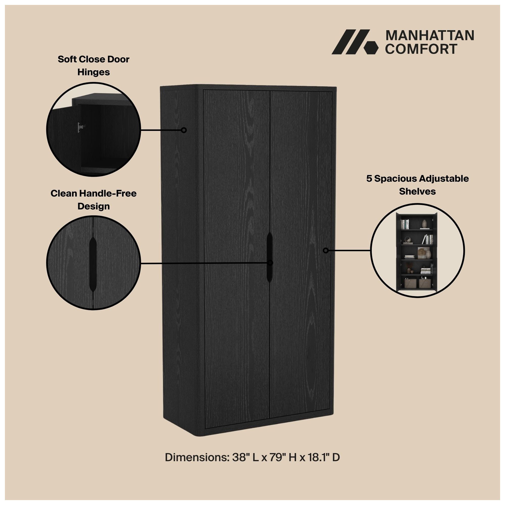 Image 5 Rivington Bookcase Cabinet - Set of 2 more views