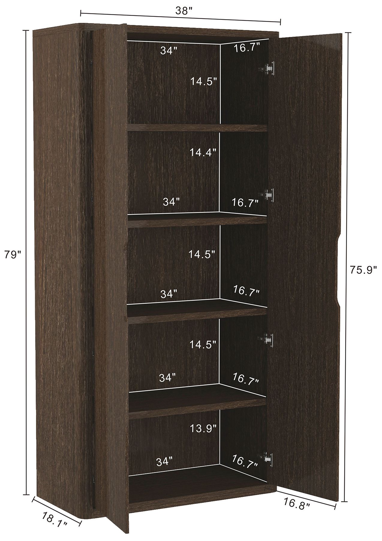 Image 4 Rivington Bookcase Cabinet - Set of 2 more views