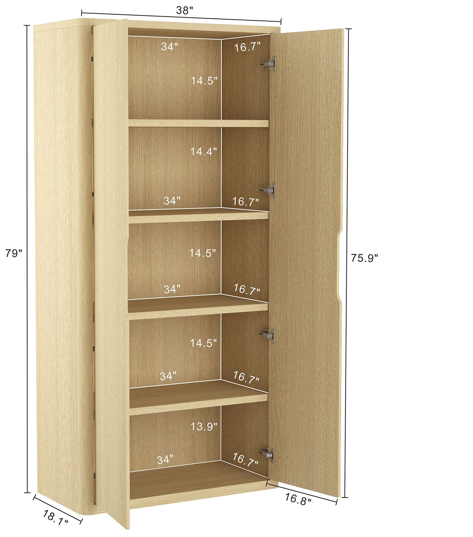 Image 4 Rivington Bookcase Cabinet - Set of 2 more views