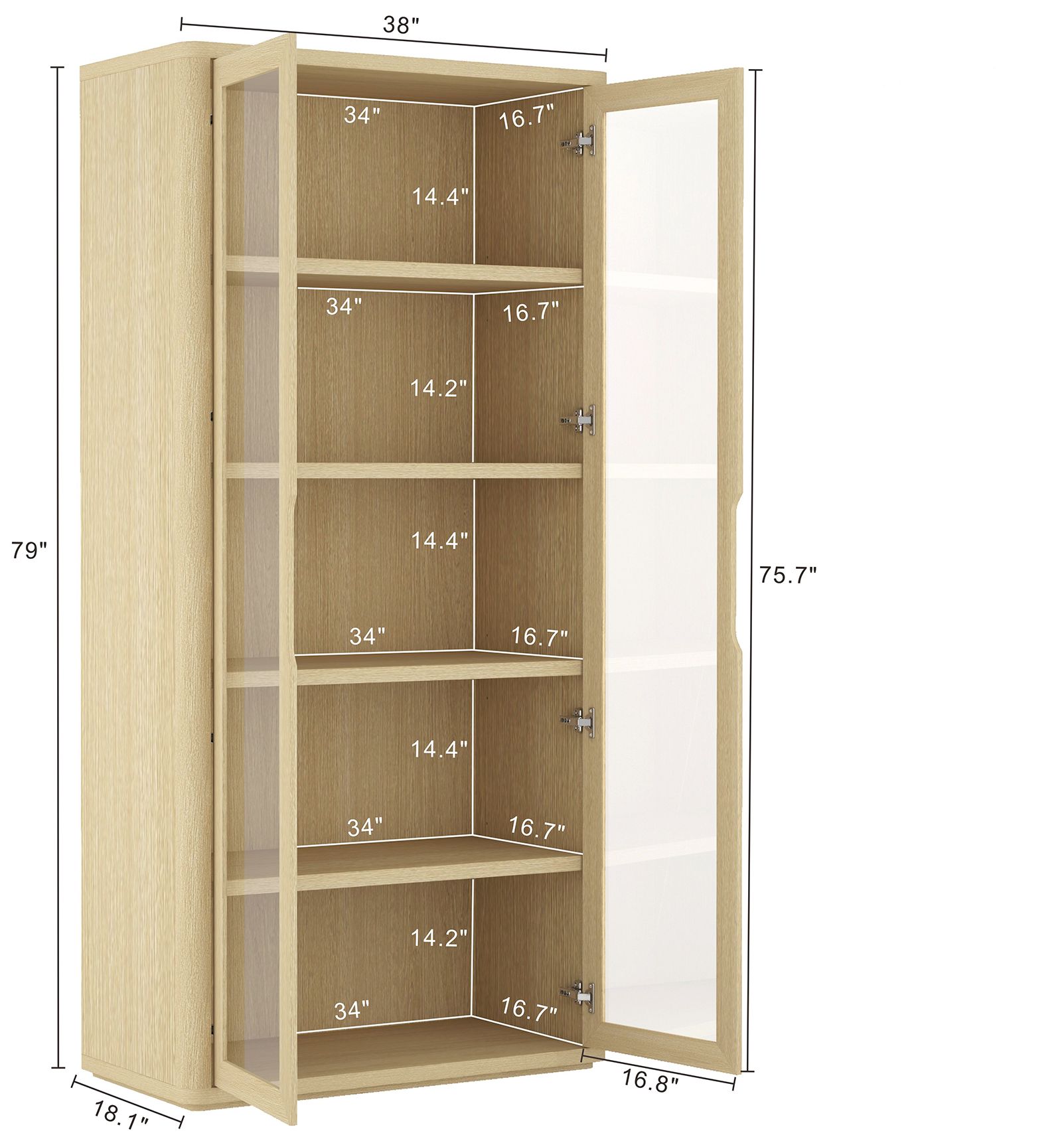 Image 4 Rivington Bookcase Cabinet - Set of 2 more views