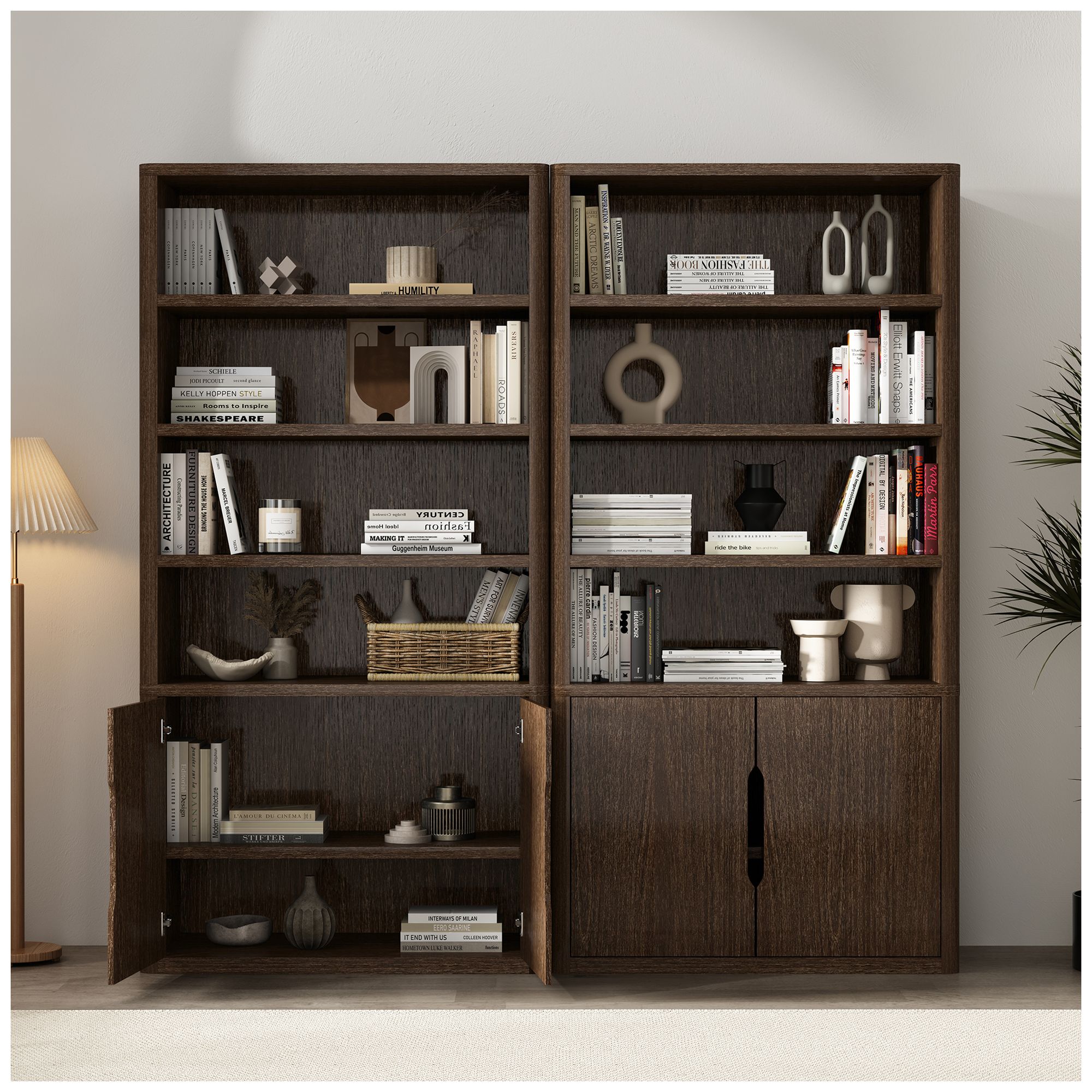 Rivington Bookcase Cabinet - Set of 2