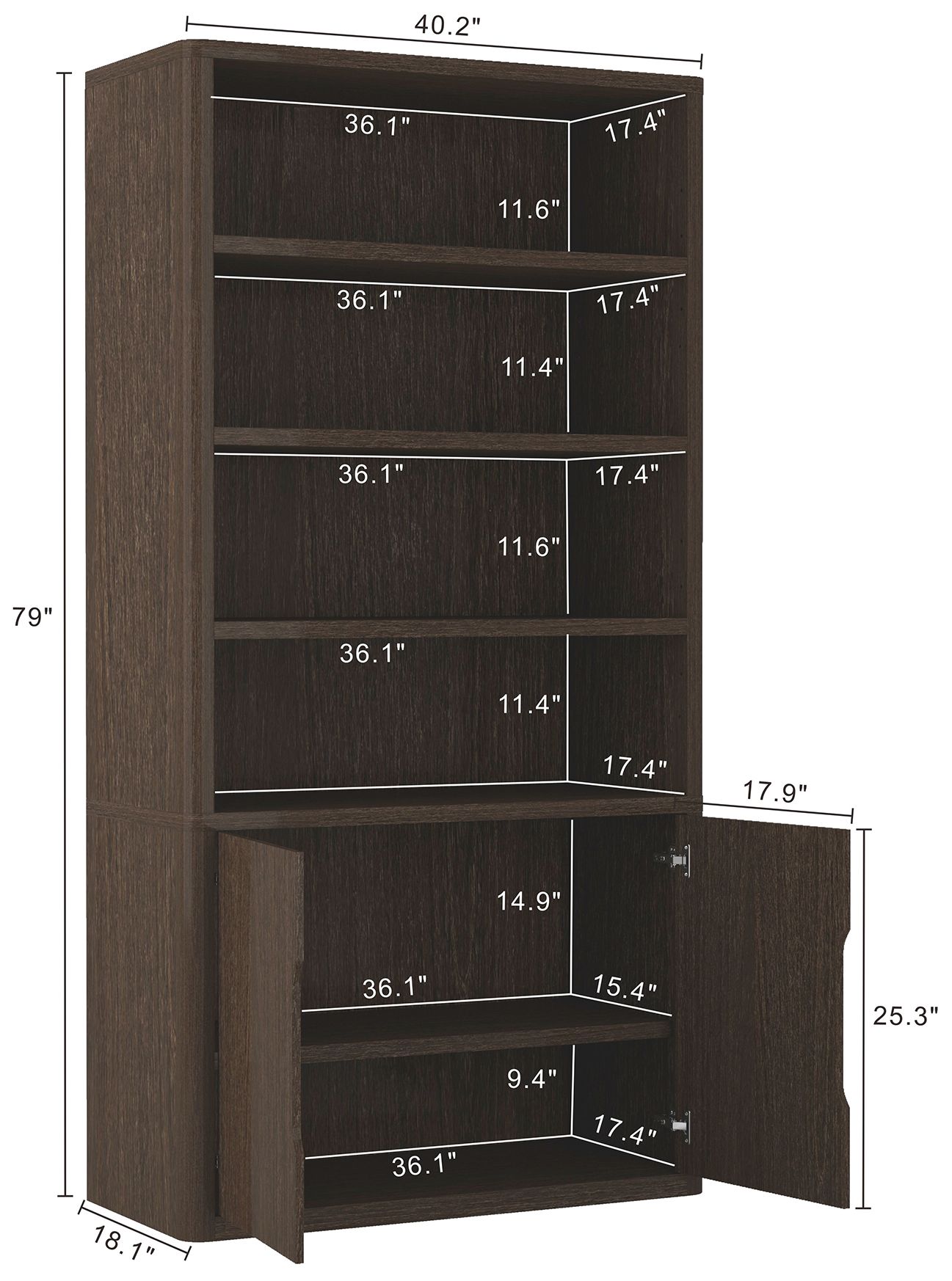 Image 4 Rivington Bookcase Cabinet - Set of 2 more views