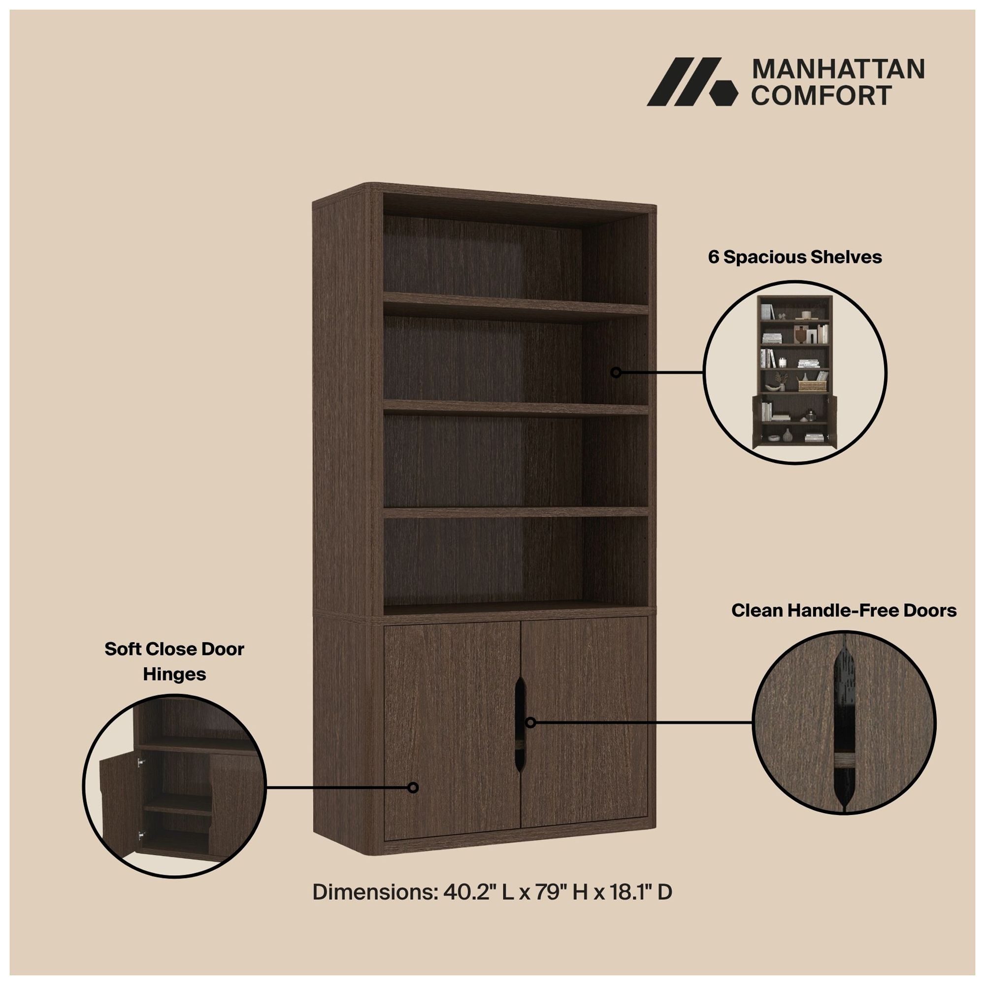 Image 5 Rivington Bookcase Cabinet - Set of 2 more views