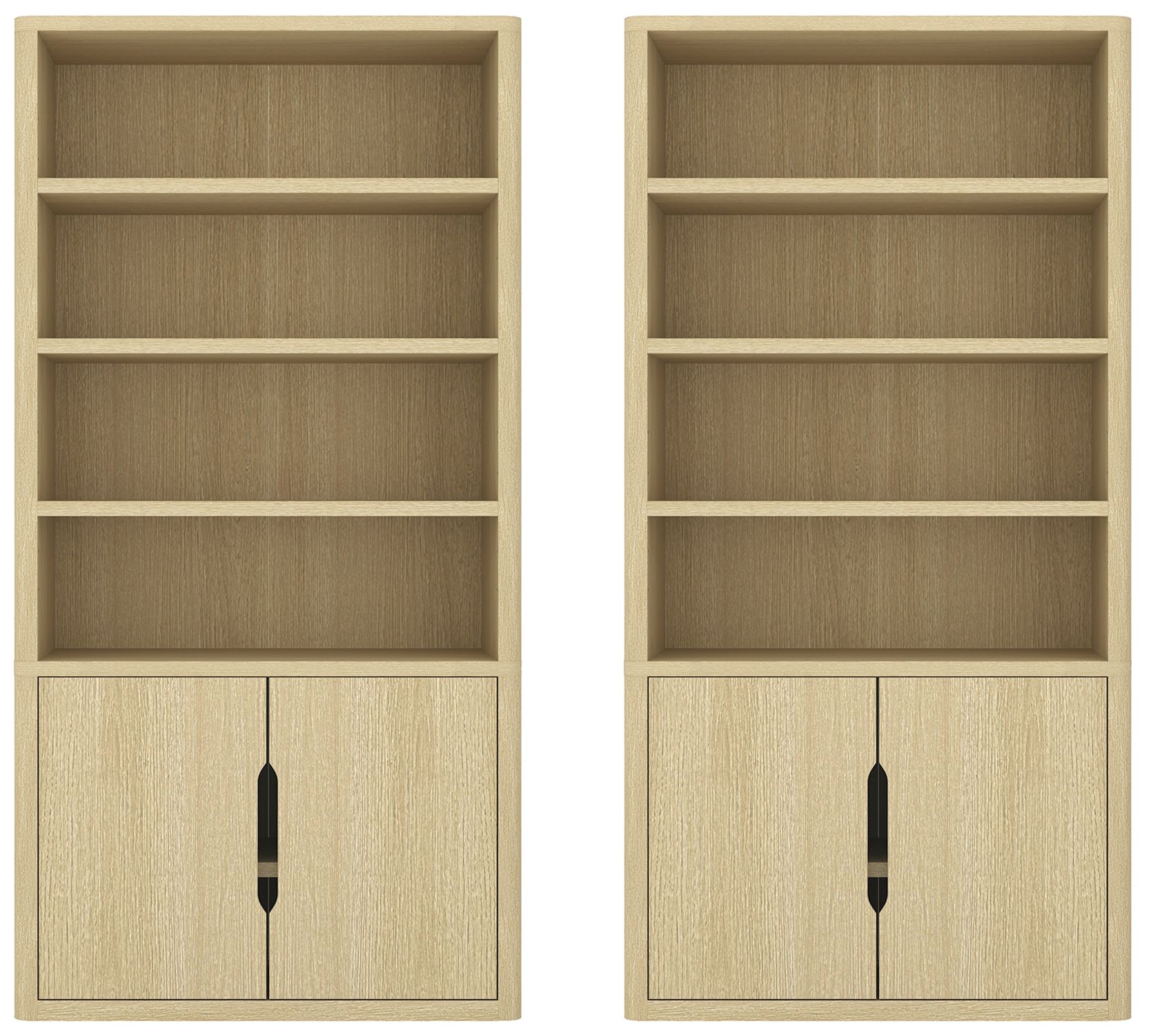 Image 2 Rivington Bookcase Cabinet - Set of 2