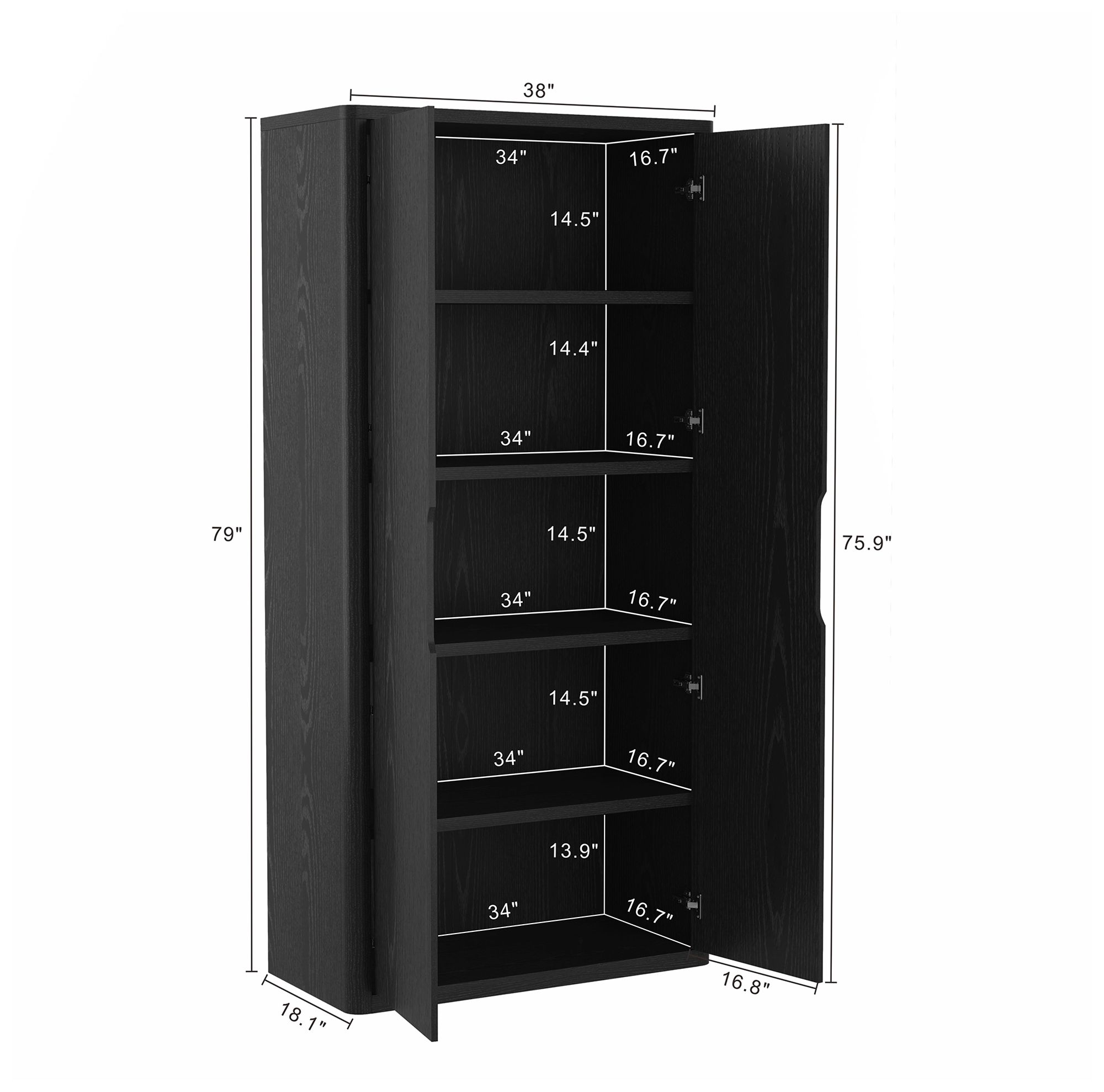 Image 4 Rivington Bookcase Cabinet - Set of 3 more views