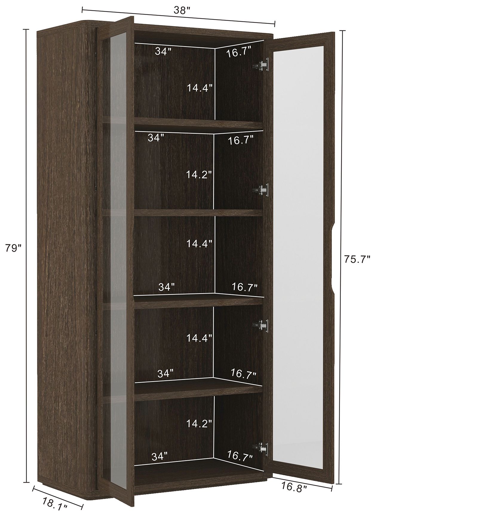 Image 4 Rivington Bookcase Cabinet - Set of 3 more views