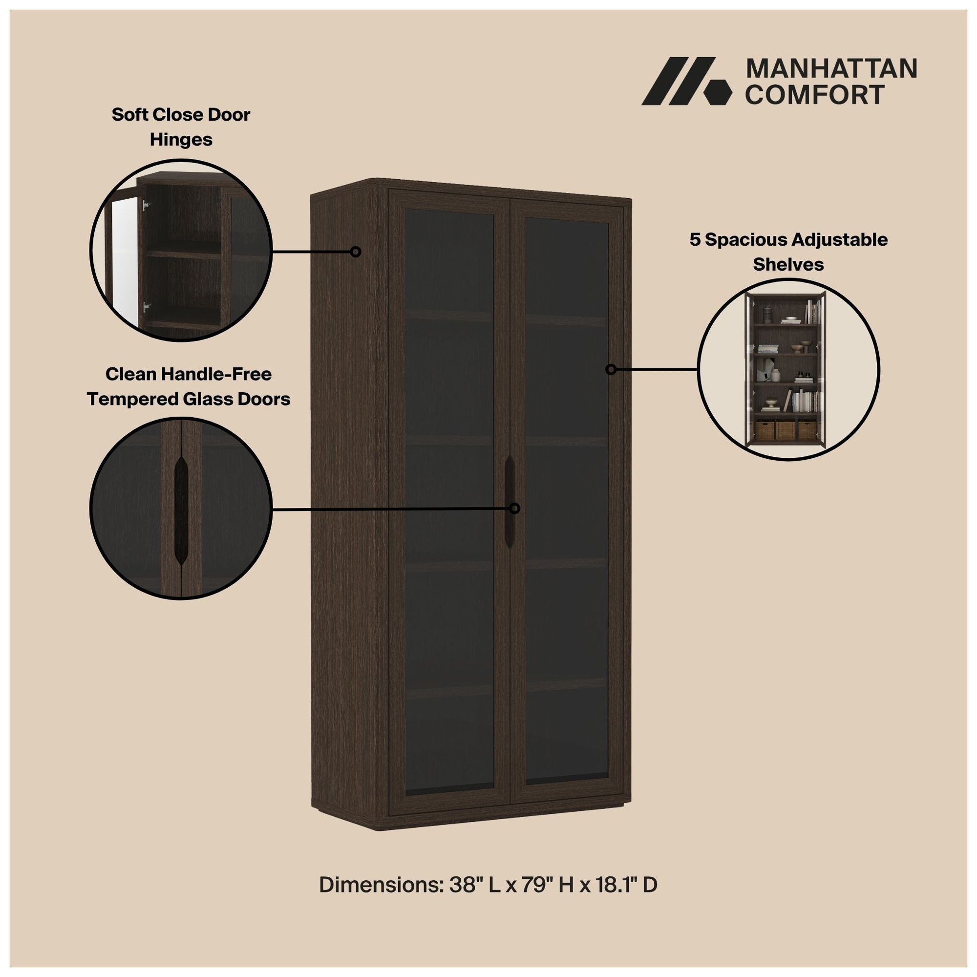 Image 5 Rivington Bookcase Cabinet - Set of 3 more views