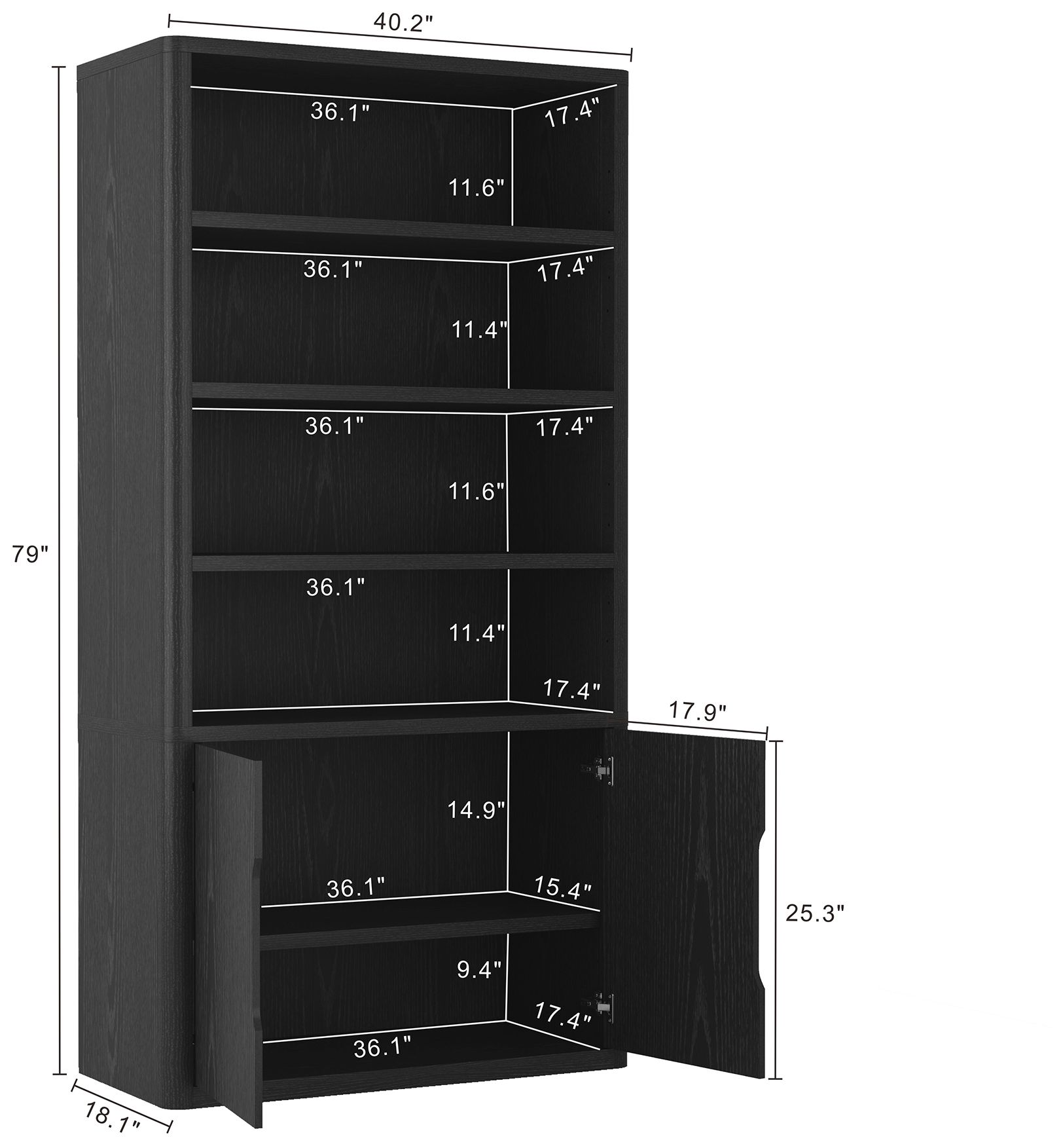 Image 4 Rivington Bookcase Cabinet - Set of 3 more views