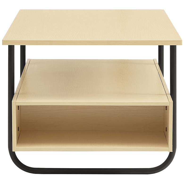 Image 5 Rivo 35 1/2" Wide Light Maple Wood 1-Drawer Coffee Table more views