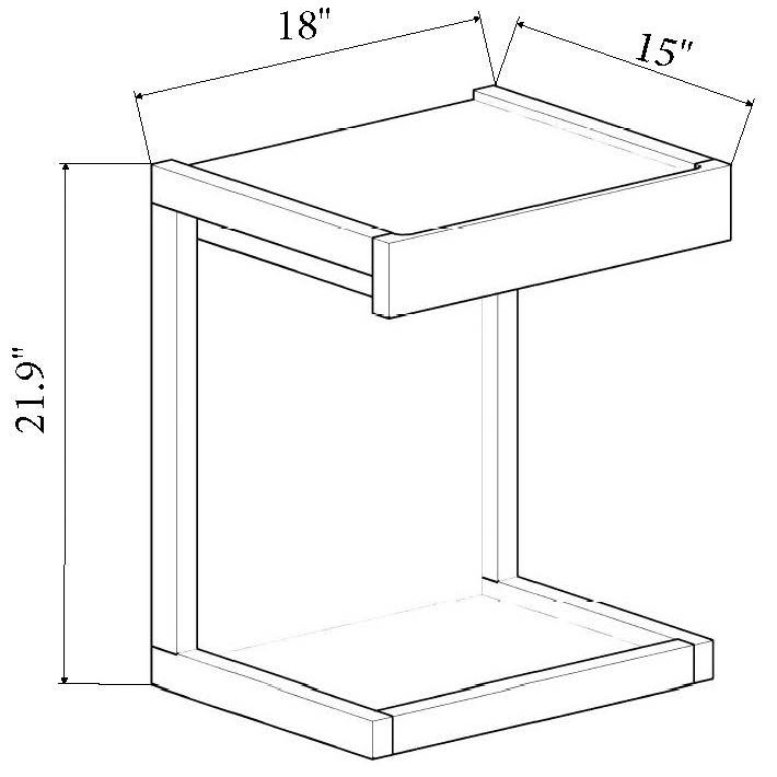 Rivo End Table Honey