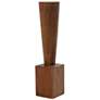 Rivoli 18" High Brown Wood Decorative Pillar Sculpture