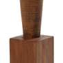 Rivoli 18" High Brown Wood Decorative Pillar Sculpture