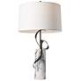 Rivulet 31.1"H Lilac Marble Accent Dark Smoke Table Lamp w/ Anna Shade