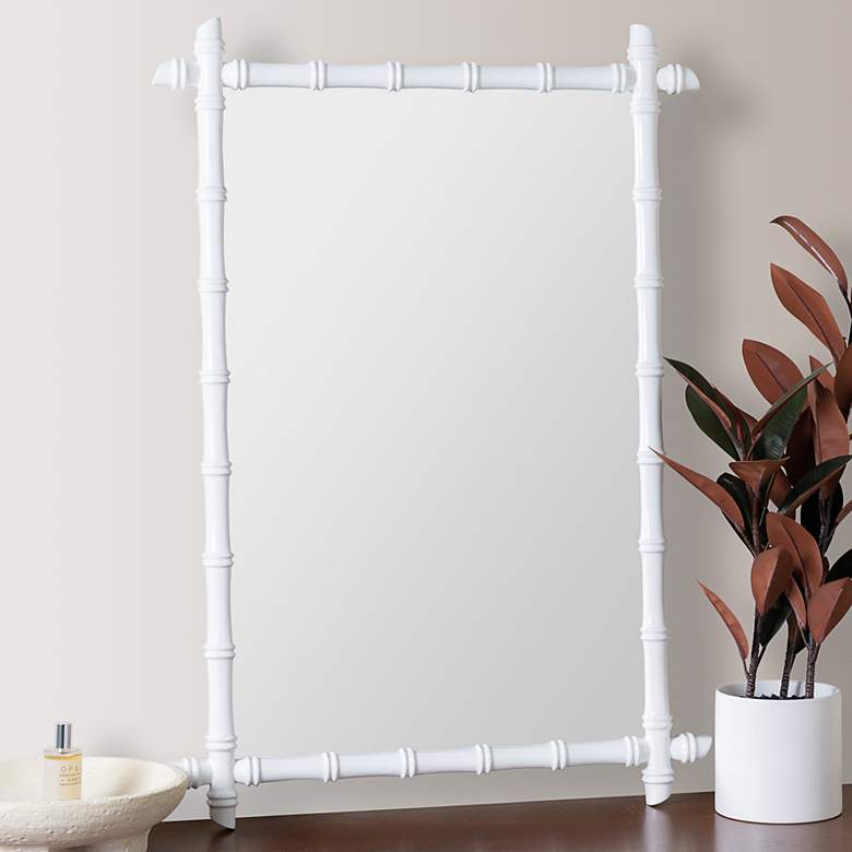 Image 1 Rixton Glossy White 28 1/4" x 40" Rectangular Wall Mirror