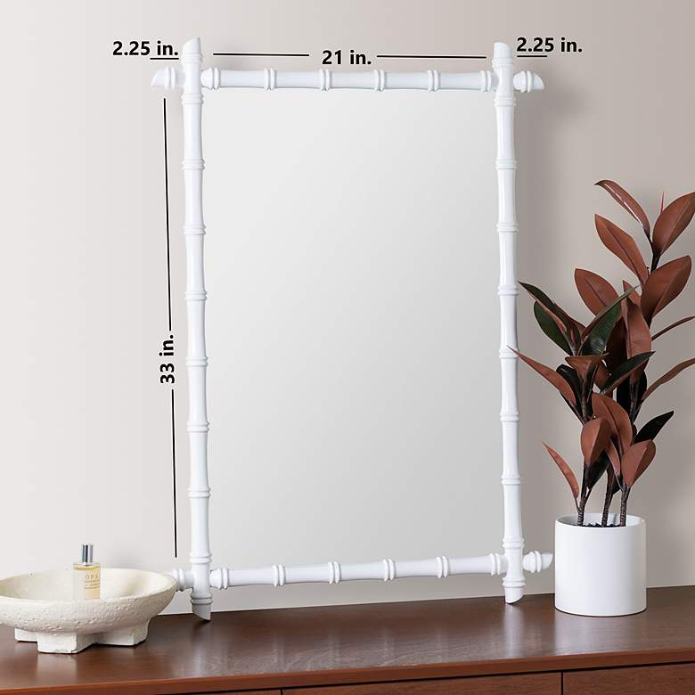 Image 5 Rixton Glossy White 28 1/4" x 40" Rectangular Wall Mirror more views