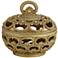 Riya 5" Wide Antiqued Gold Openwork Jewelry box