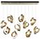 Riza 12.2" Wide 10-Light Modern Brass Pendant