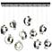 Riza 12.2" Wide 10-Light Sterling Pendant With Opal Glass Shade
