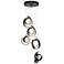 Riza 19.1" Wide 5-Light Oil Rubbed Bronze Pendant With Opal Glass Shad