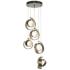 Riza 19.1" Wide 5-Light Soft Gold Pendant With Opal Glass Shade