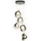 Riza 19.1" Wide 5-Light Soft Gold Pendant With Opal Glass Shade