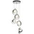 Riza 19.1" Wide 5-Light Vintage Platinum Pendant With Opal Glass Shade