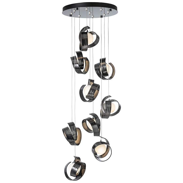 Image 1 Riza 21.1" Wide 9-Light Ink Pendant