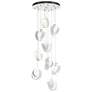 Riza 21.1" Wide 9-Light White Pendant With Opal Glass Shade