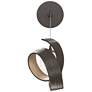 Riza 8.1" High Bronze Low Voltage Sconce With Opal Glass Shade