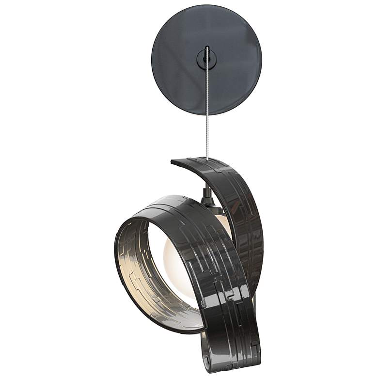Image 1 Riza 8.1" High Ink Low Voltage Sconce With Opal Glass Shade