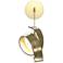 Riza 8.1" High Modern Brass Low Voltage Sconce With Opal Glass Shade