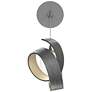Riza 8.1" High Natural Iron Low Voltage Sconce With Opal Glass Shade