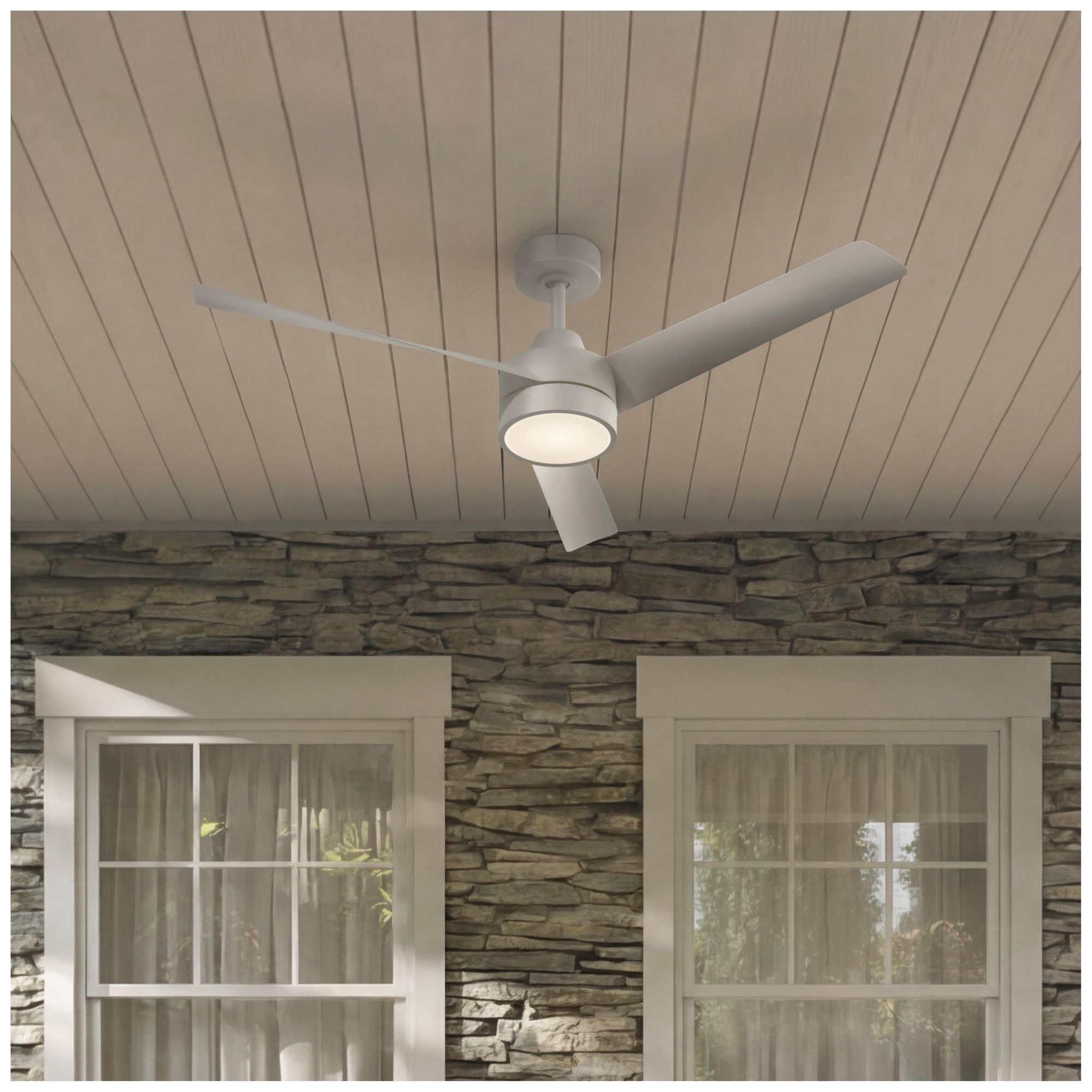 Rizo One-Light Integrated LED Ceiling Fan Light Kit and Shatterproof Shade