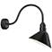 RLM Angle Reflector 23" High Black Outdoor Wall Light