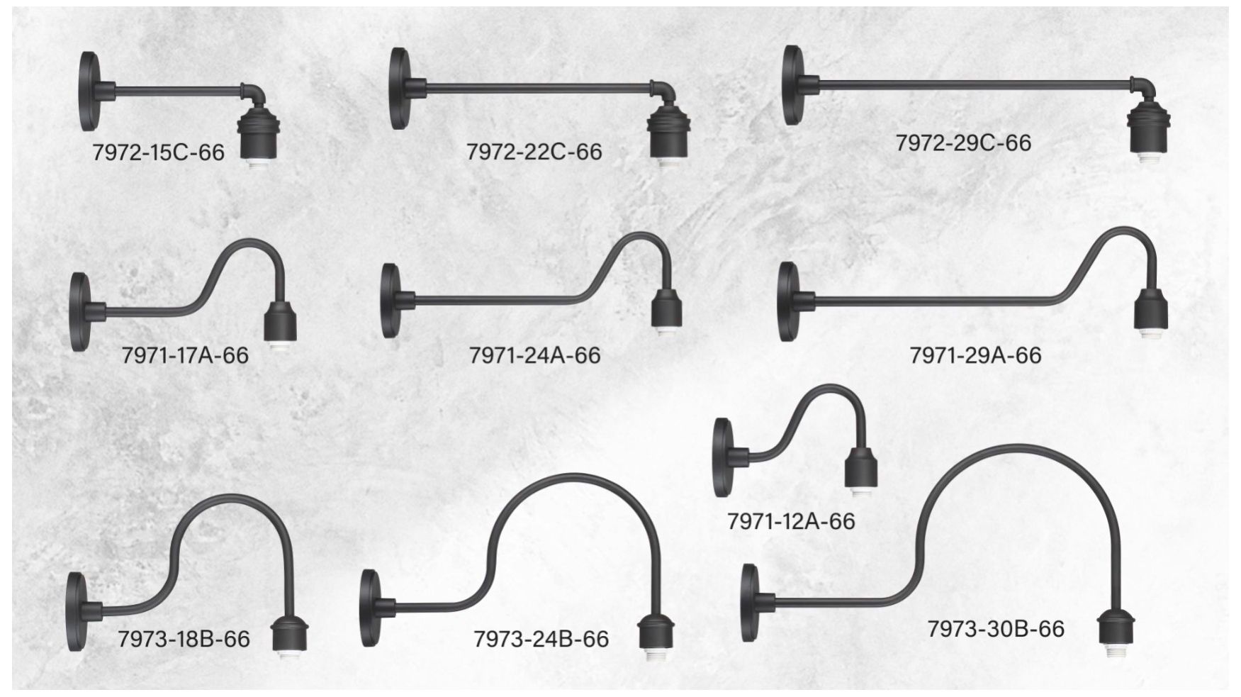Image 2 RLM Arms 8.5" H ODR Wall-LT 1-100W Black more views