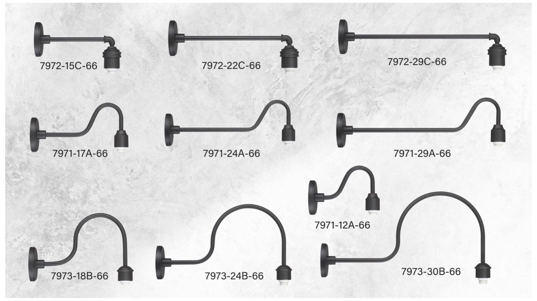Image 2 RLM Arms 8" H ODR Wall-LT 1-100W Black more views