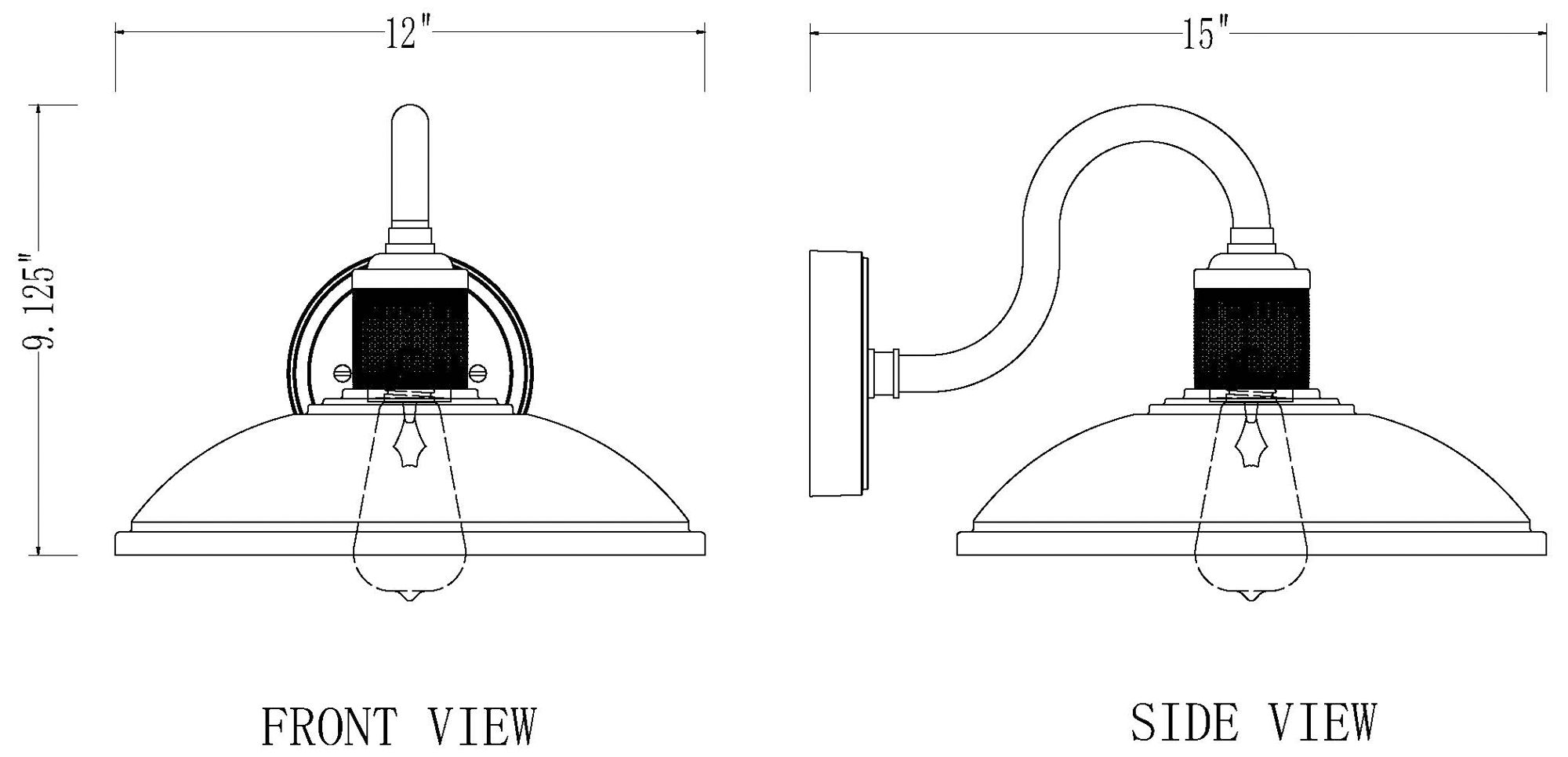 RLM by Z-Lite Sand Black 1 Light Outdoor Wall Light