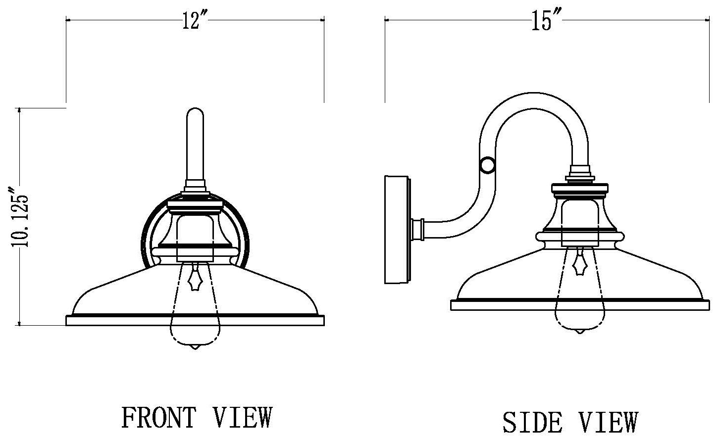 RLM by Z-Lite Sand Black 1 Light Outdoor Wall Light