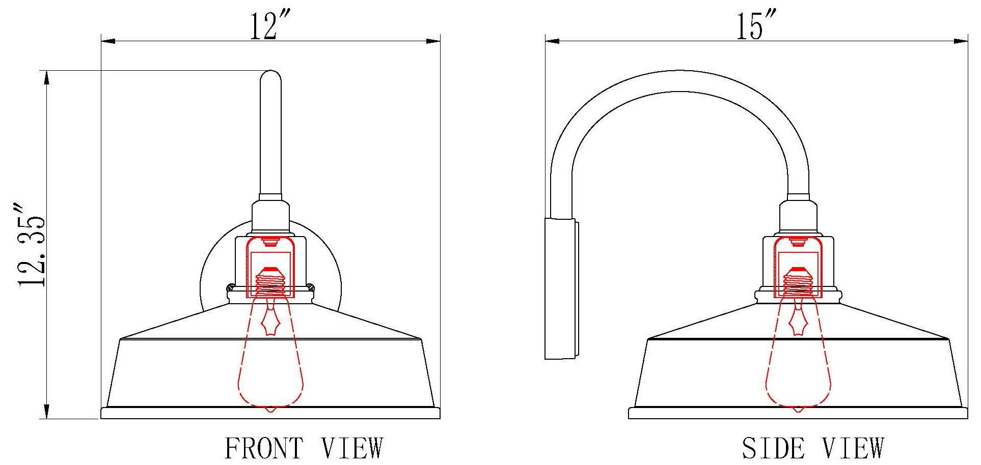 RLM by Z-Lite Sand Black 1 Light Outdoor Wall Light
