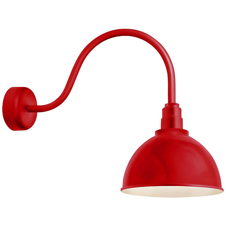 Image 1 RLM Deep Reflector 24" High Outdoor Wall Light in Red