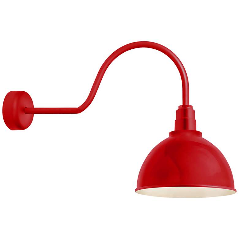 Image 1 RLM Deep Reflector 24 inch High Red Outdoor Wall Light
