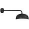 RLM Dome 12 3/4" High Black Outdoor Wall Light