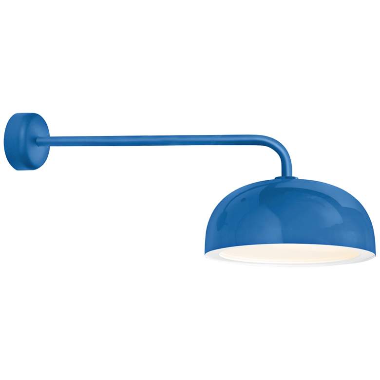 Image 1 RLM Dome 12 3/4" High Blue Outdoor Wall Light