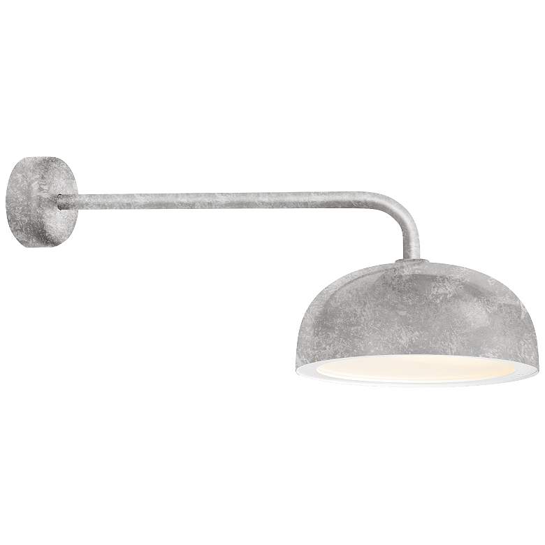 Image 1 RLM Dome 12 3/4" High Galvanized Outdoor Wall Light