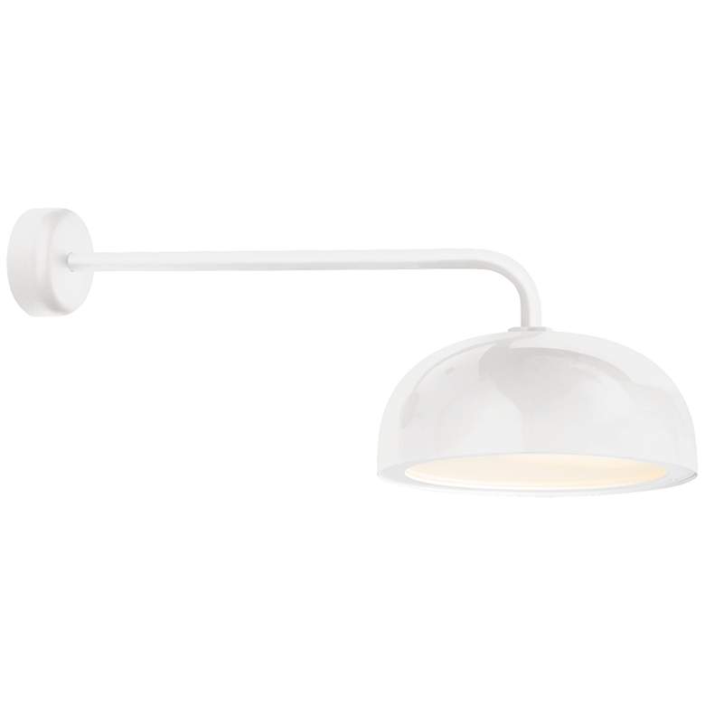 Image 1 RLM Dome 12 3/4 inch High Gloss White Outdoor Wall Light