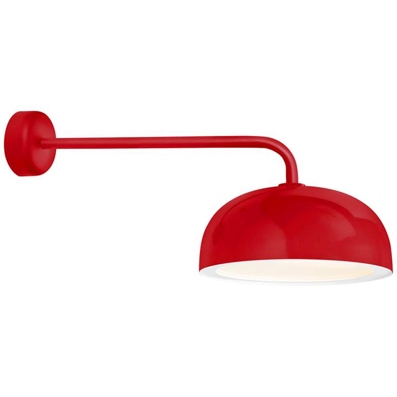 Image 1 RLM Dome 12 3/4" High Red Outdoor Wall Light
