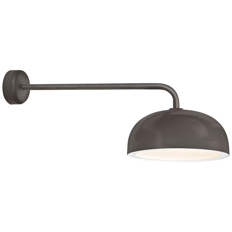Image 1 RLM Dome 12 3/4"H Textured Bronze Outdoor Wall Light