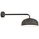 RLM Dome 12 3/4"H Textured Bronze Outdoor Wall Light