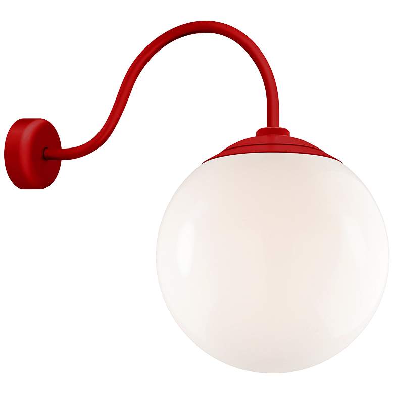 Image 1 RLM Globe 28 inch High Red Aluminum Outdoor Wall Light